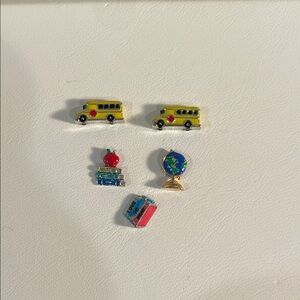 Origami Owl School Themed Enamel Pins Set